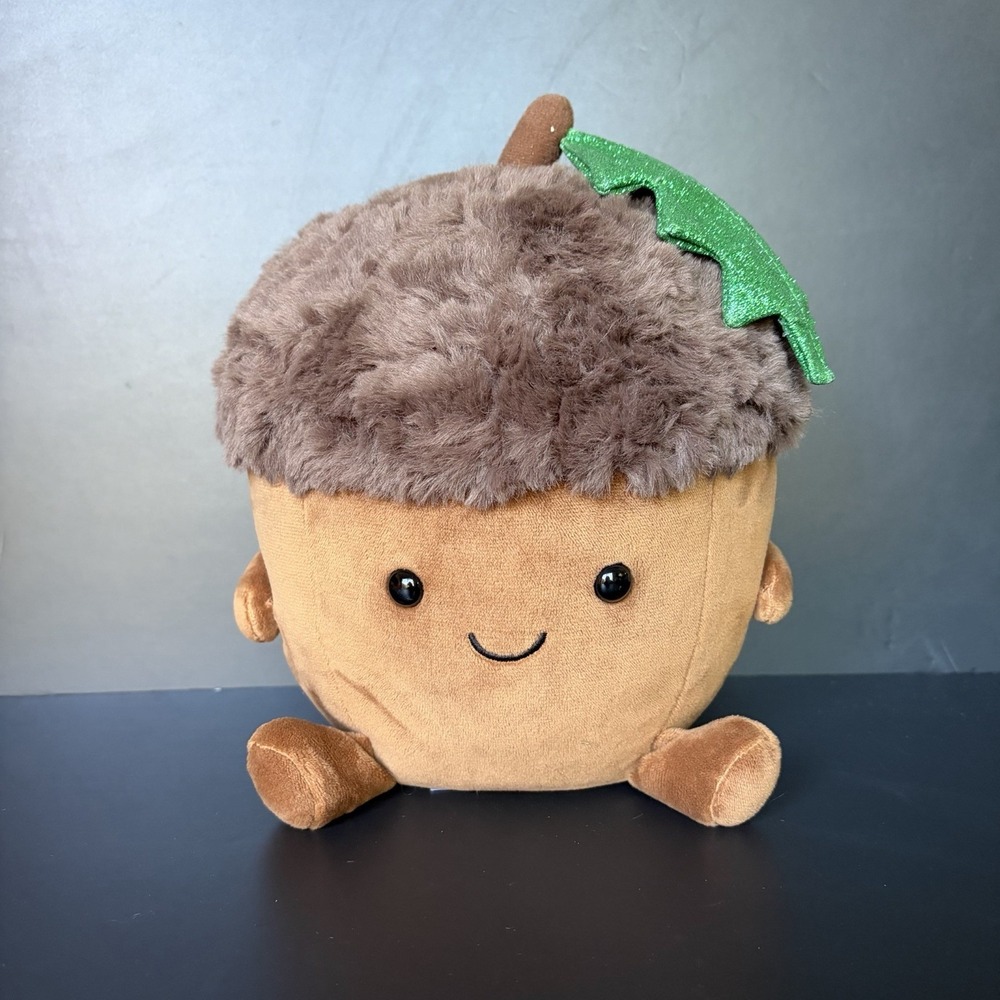 FAO Schwarz Acornโ Fall Plush Sparklers 10" Glitter Cute Nature Tree Outdoor
